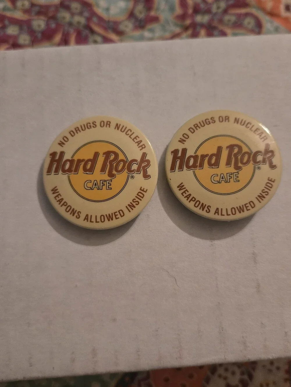 VINTAGE Hard Rock Cafe Logo Button Pin